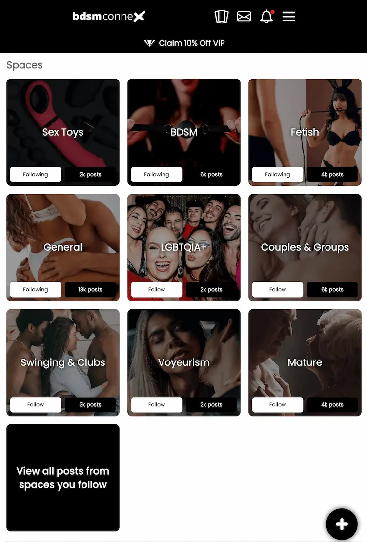 Themed spaces and chat rooms
